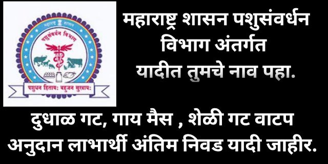 नाविन्यपूर्ण योजना अंतिम निवड यादी जाहीर. AH Mahabms Yojana list