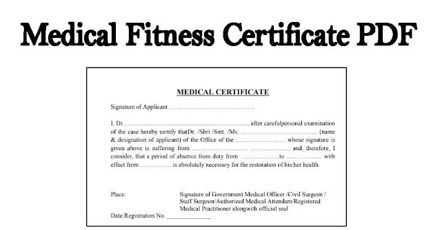 Medical Fitness Certificate